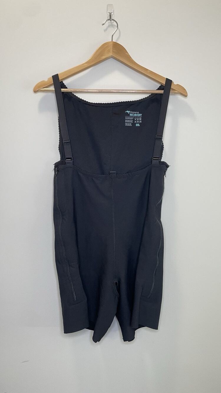 Marena Recovery Girdle Post Surgical Compression Bodysuit Side Zip Womens XL